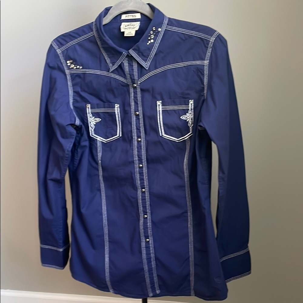 Ariat Women's Blue Button Down Shirt